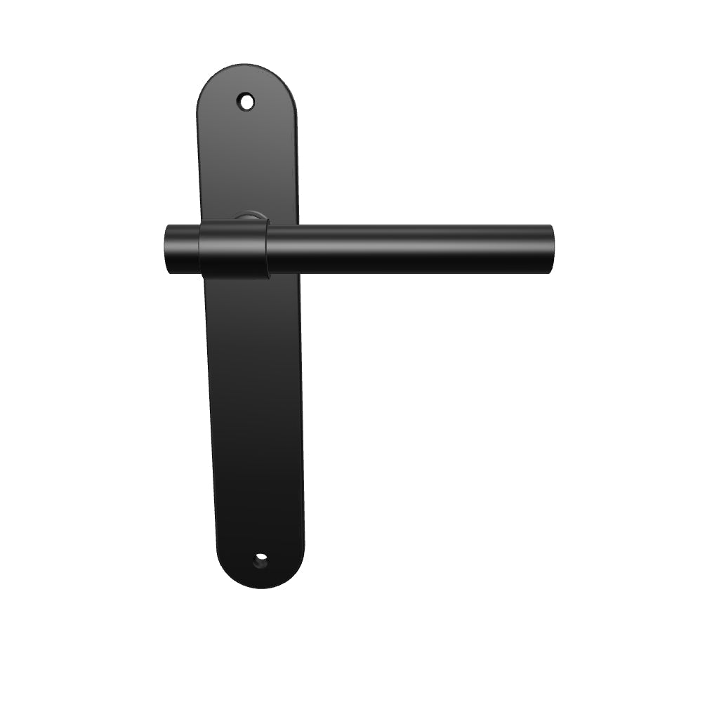 Helsinki Lever Oval Backplate Matt Black
