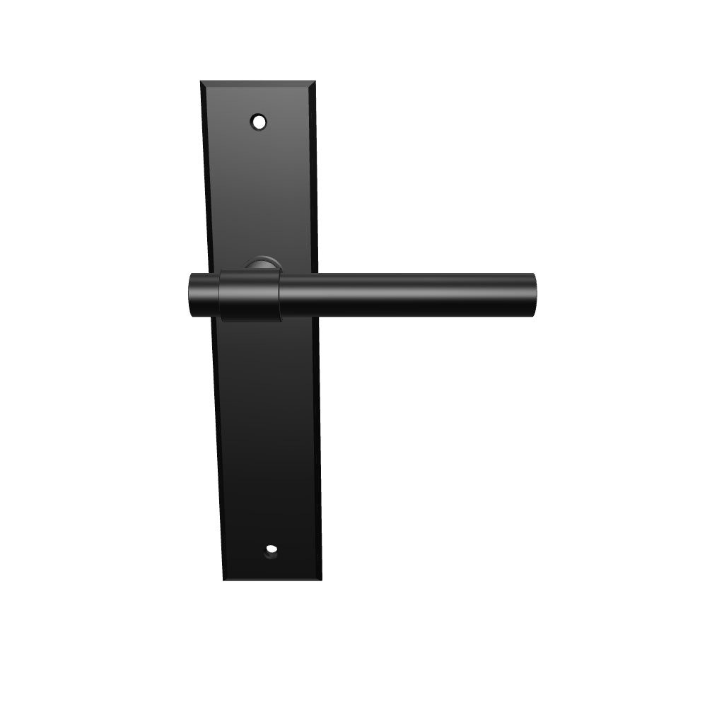 Helsinki Lever Matt Black Chamfered Backplate