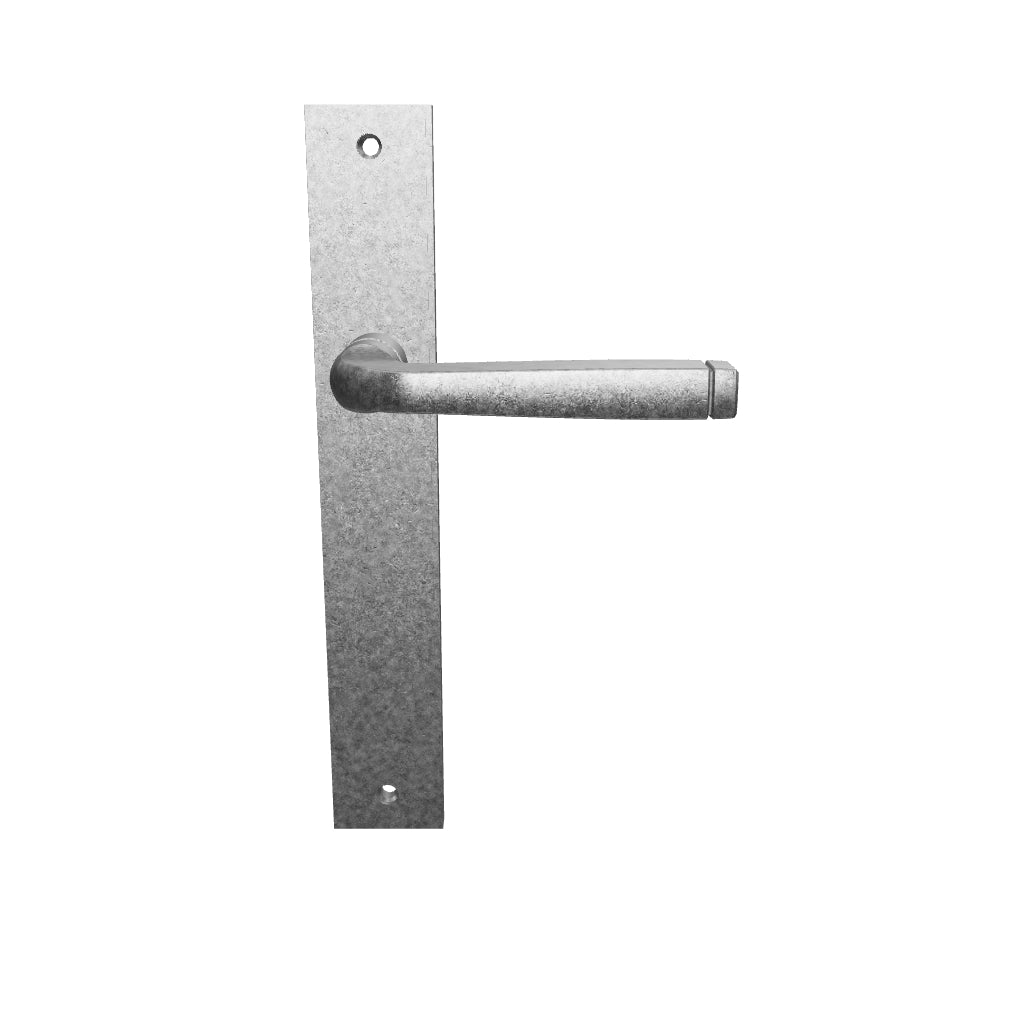 Annecy Lever Rectangular Backplate Distressed Nickel