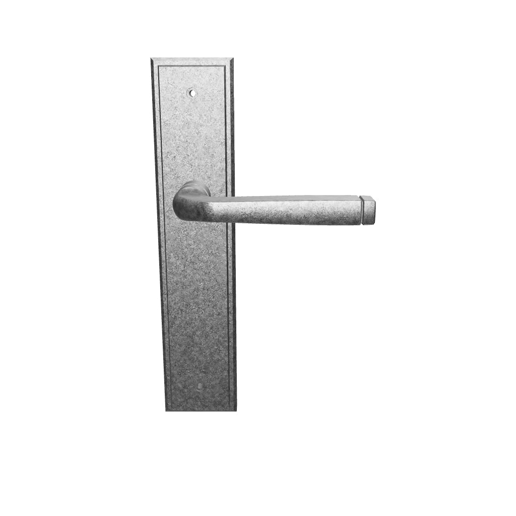 Annecy Lever Stepped Backplate Distressed Nickel