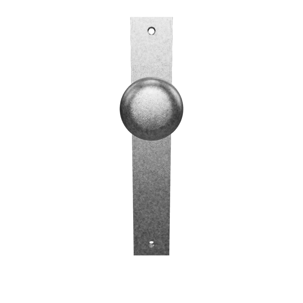 Cambridge Knob Rectangular Backplate Distressed Nickel