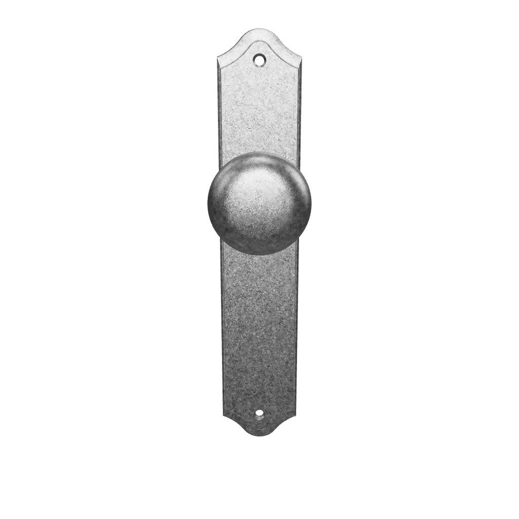 Cambridge Knob Shouldered Backplate Distressed Nickel