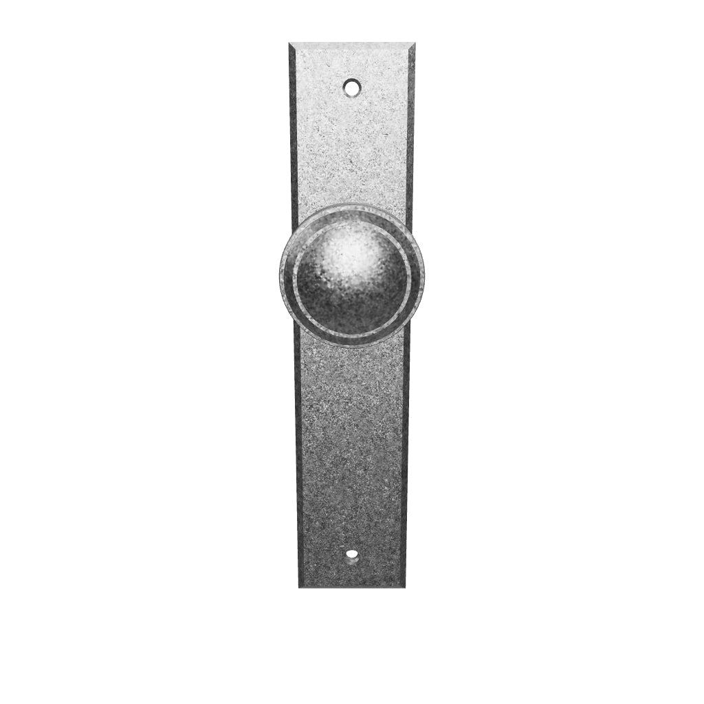 Paddington Knob Distressed Nickel Chamfered Backplate
