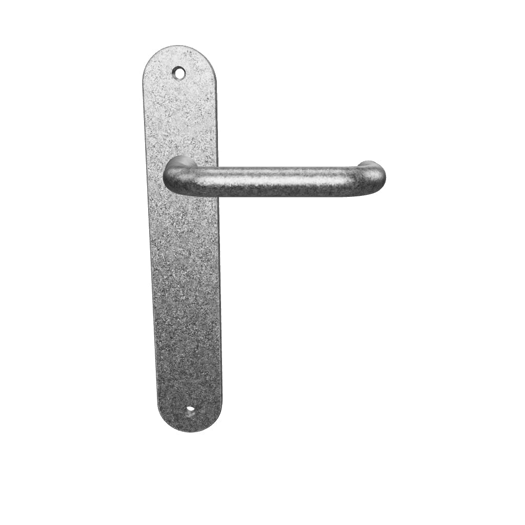 Oslo Lever Oval Backplate Distressed Nickel