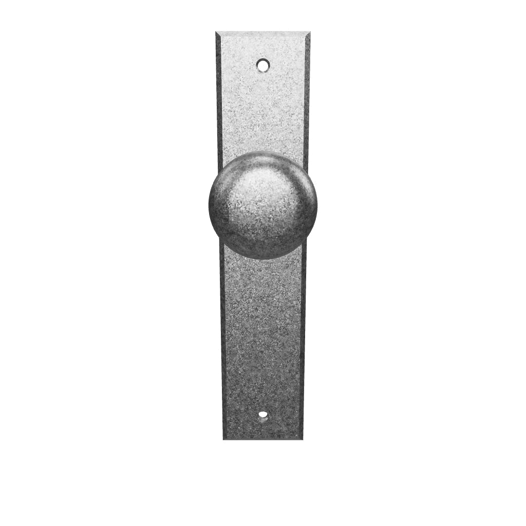 Cambridge Knob Distressed Nickel Chamfered Backplate