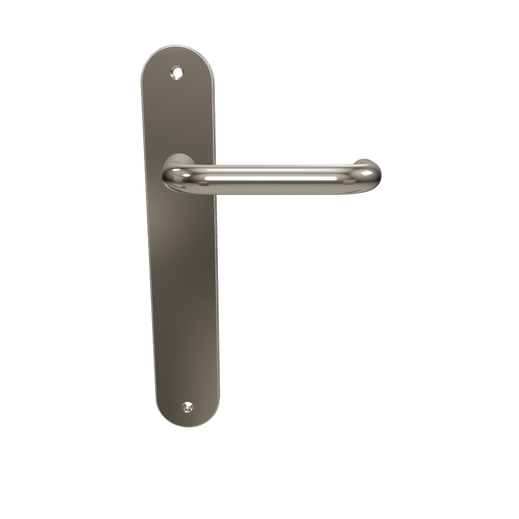 Oslo Lever Oval Backplate Polished Nickel