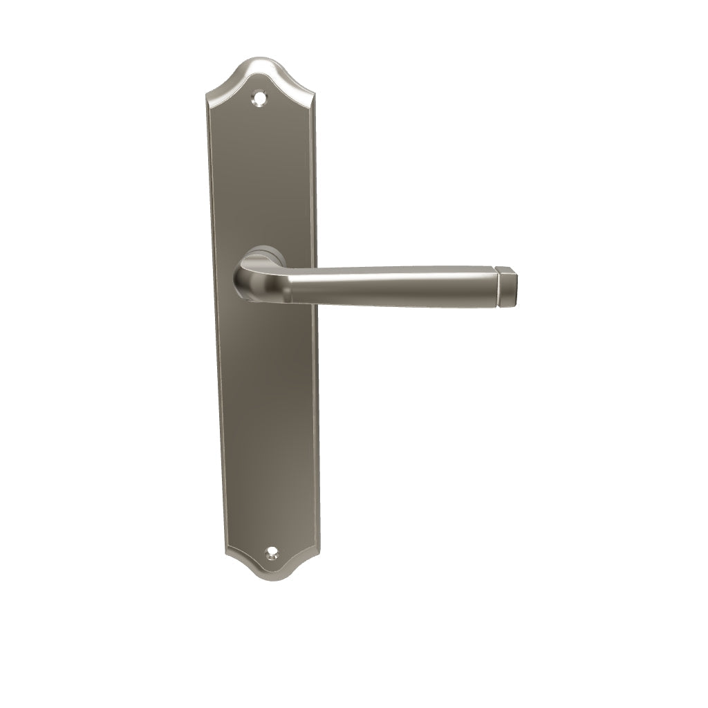 Annecy Lever Shouldered Backplate Satin Nickel