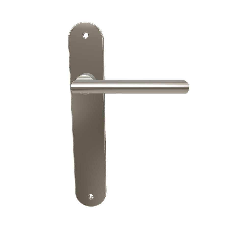 Baltimore Oval Lever Latch Set, Satin Nickel