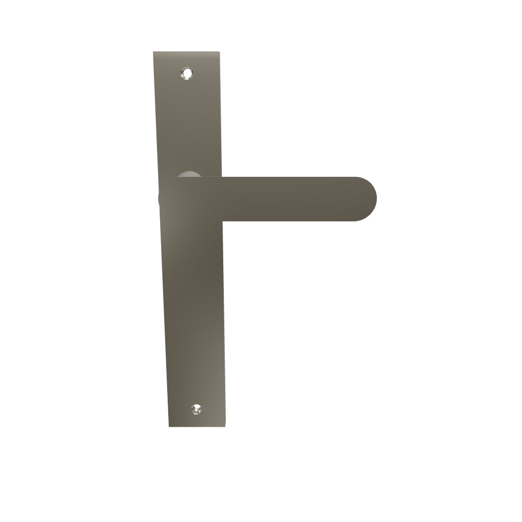 Bronte Lever Satin Nickel Rectangular Backplate