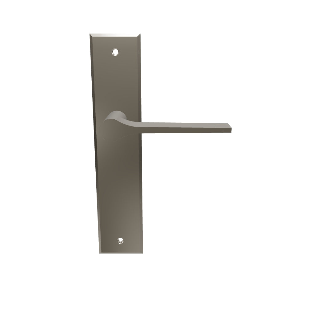 Como Lever Satin Nickel Chamfered Backplate