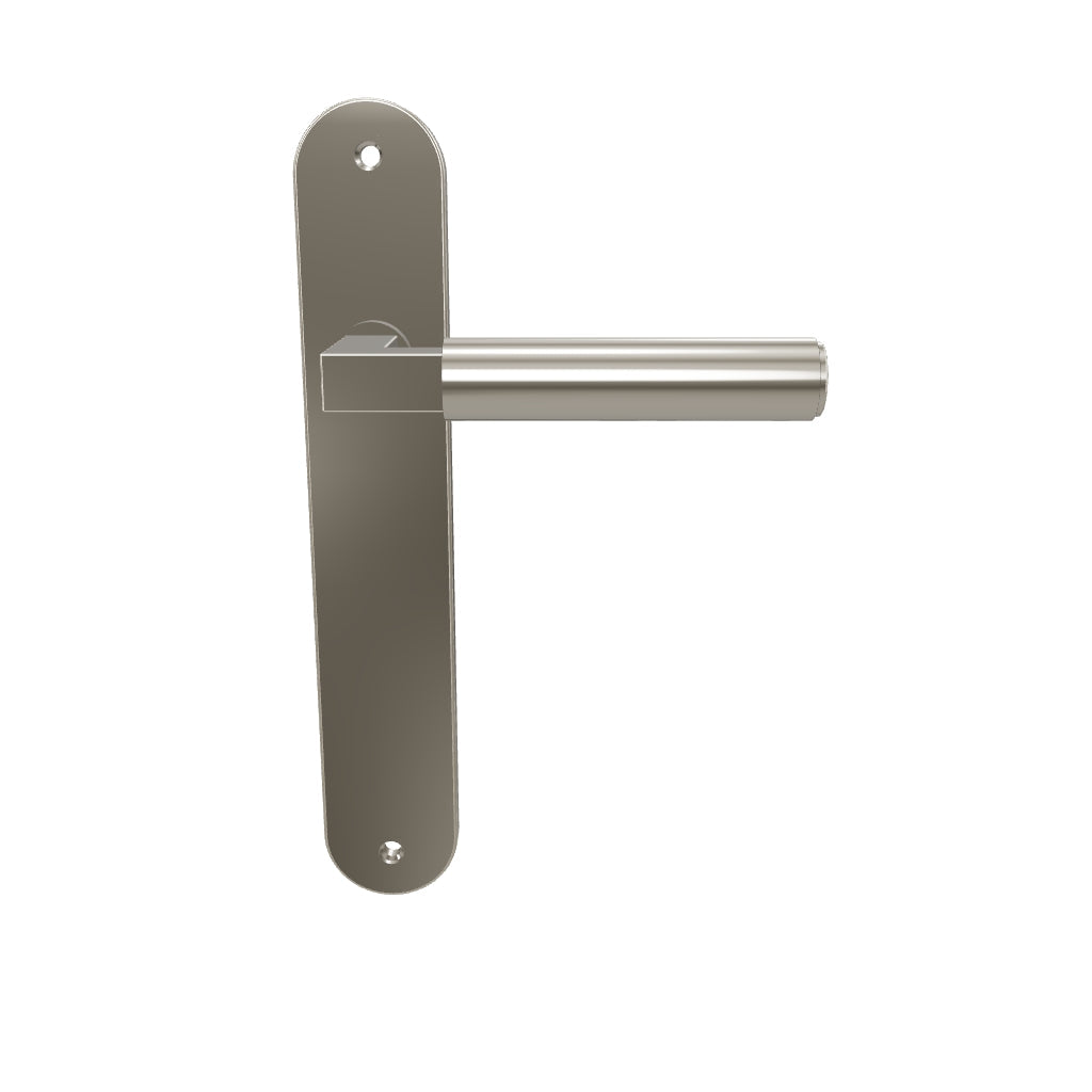 Berlin Lever Satin Nickel Oval Backplate