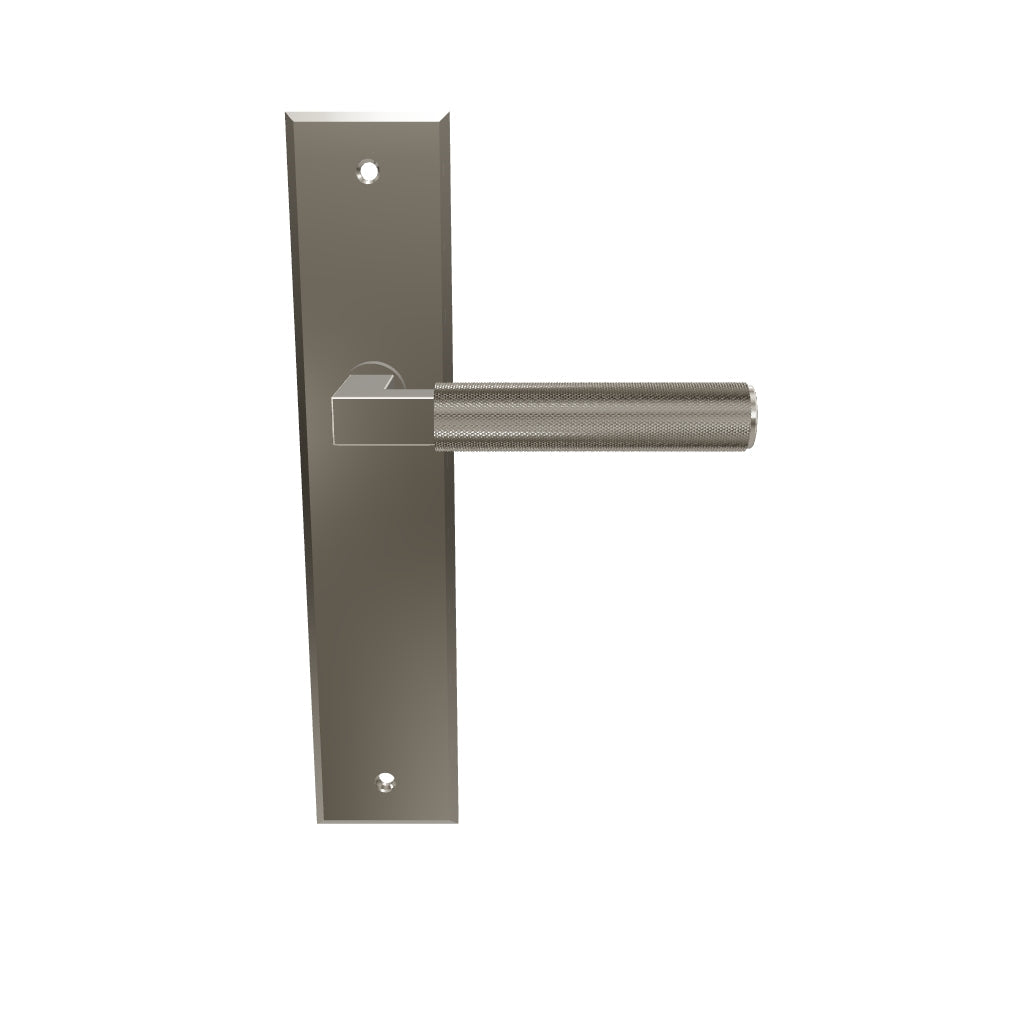 Brunswick Lever Satin Nickel Chamfered Backplate