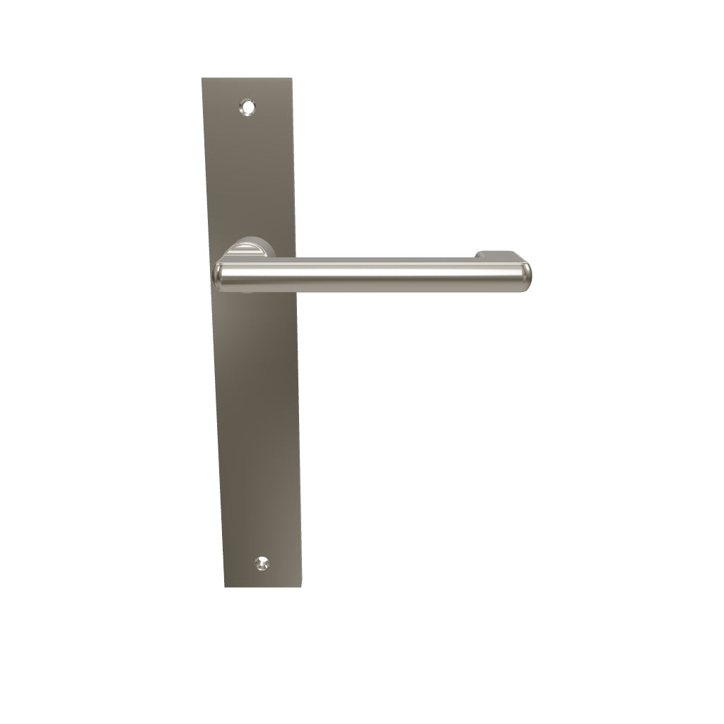 Baltimore Return Lever Rectangular Backplate Satin Nickel