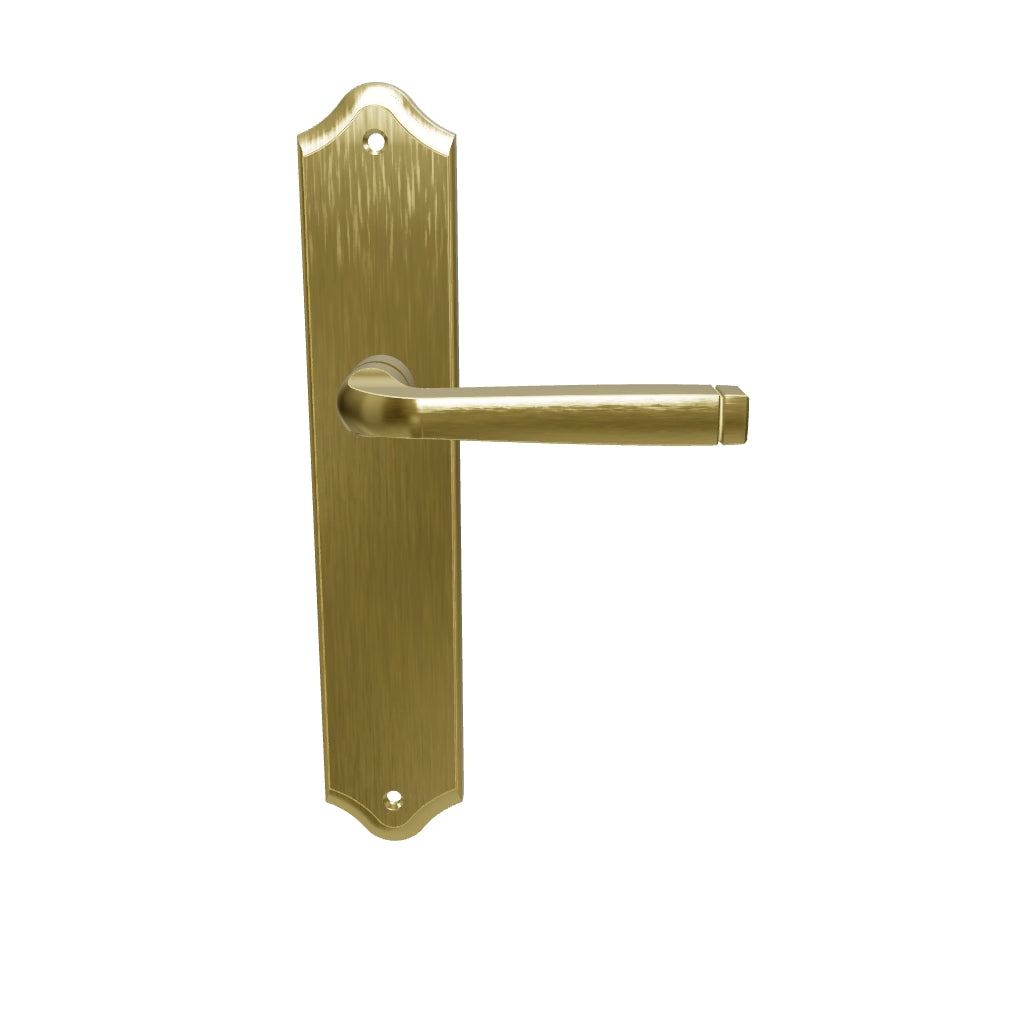 Annecy Lever Shouldered Backplate Brushed Brass