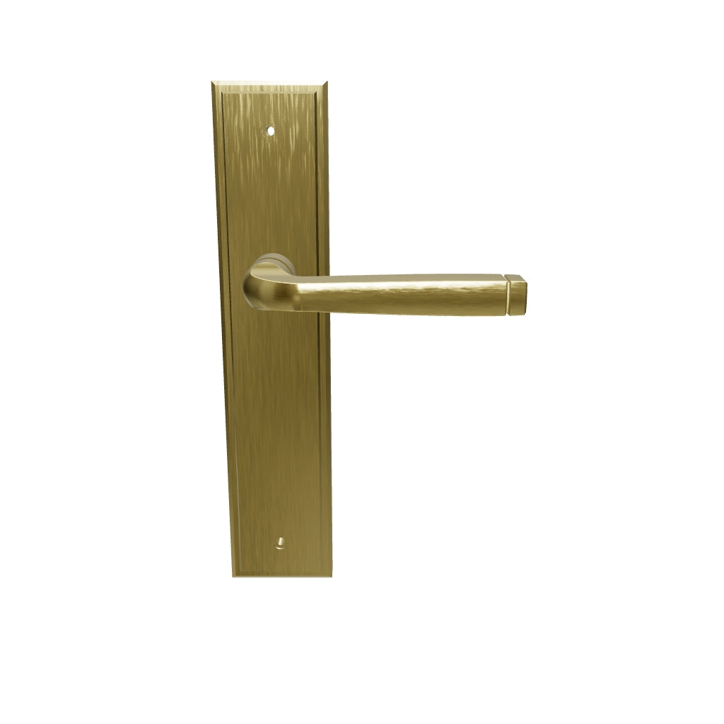 Annecy Lever Stepped Backplate Brushed Brass