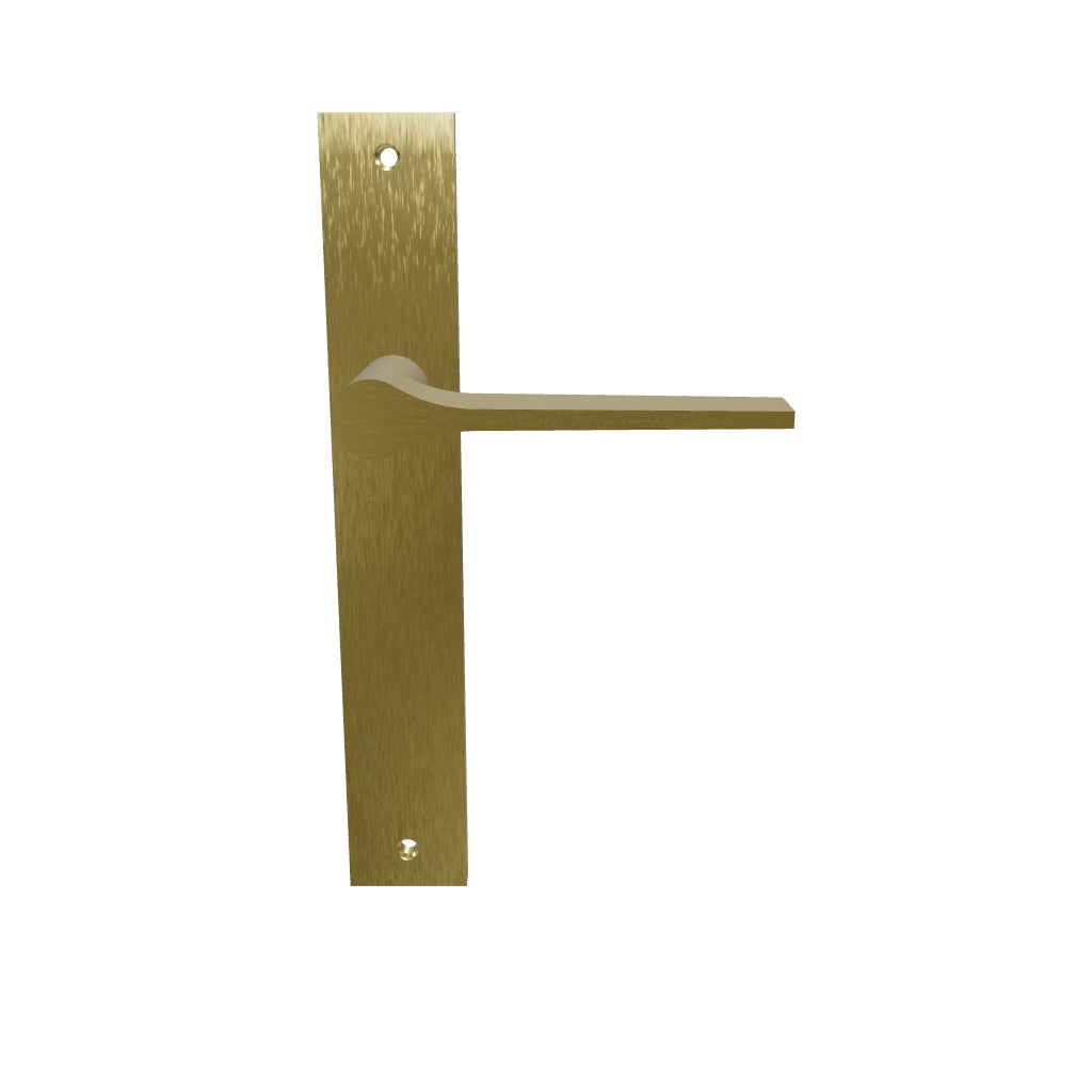 Como Lever Brushed Brass Rectangular Backplate
