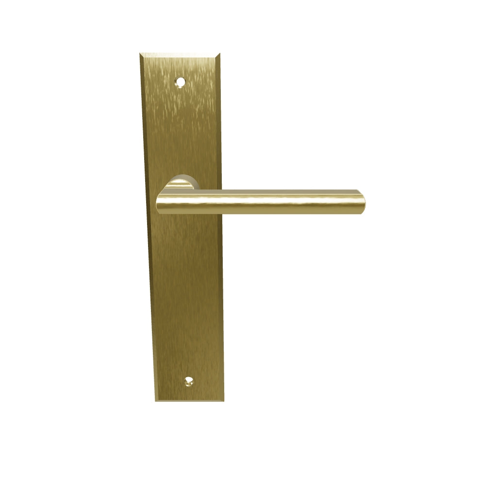 Baltimore Lever Brushed Brass Chamfered Backplate