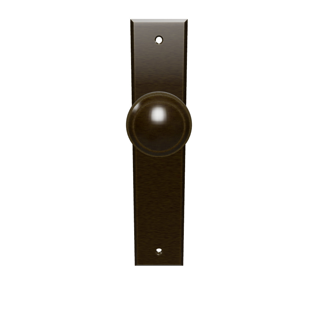 Paddington Knob Signature Brass Chamfered Backplate