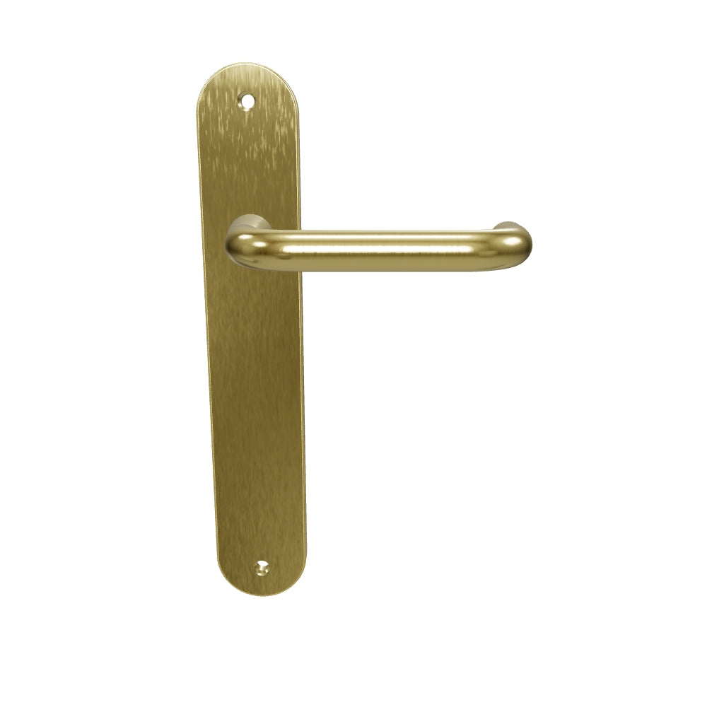 Oslo Lever Oval Backplate Brushed Brass