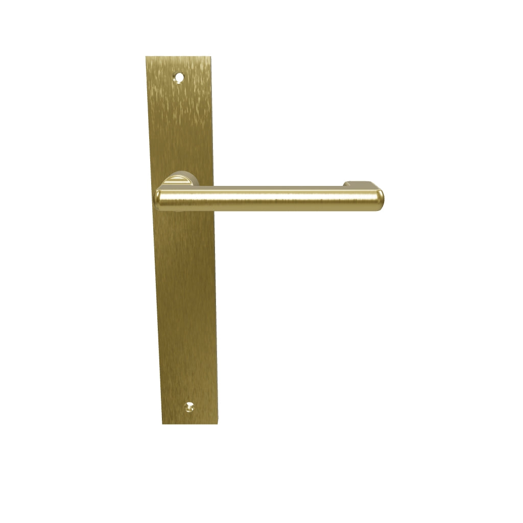 Baltimore Return Lever Rectangular Backplate Brushed Brass