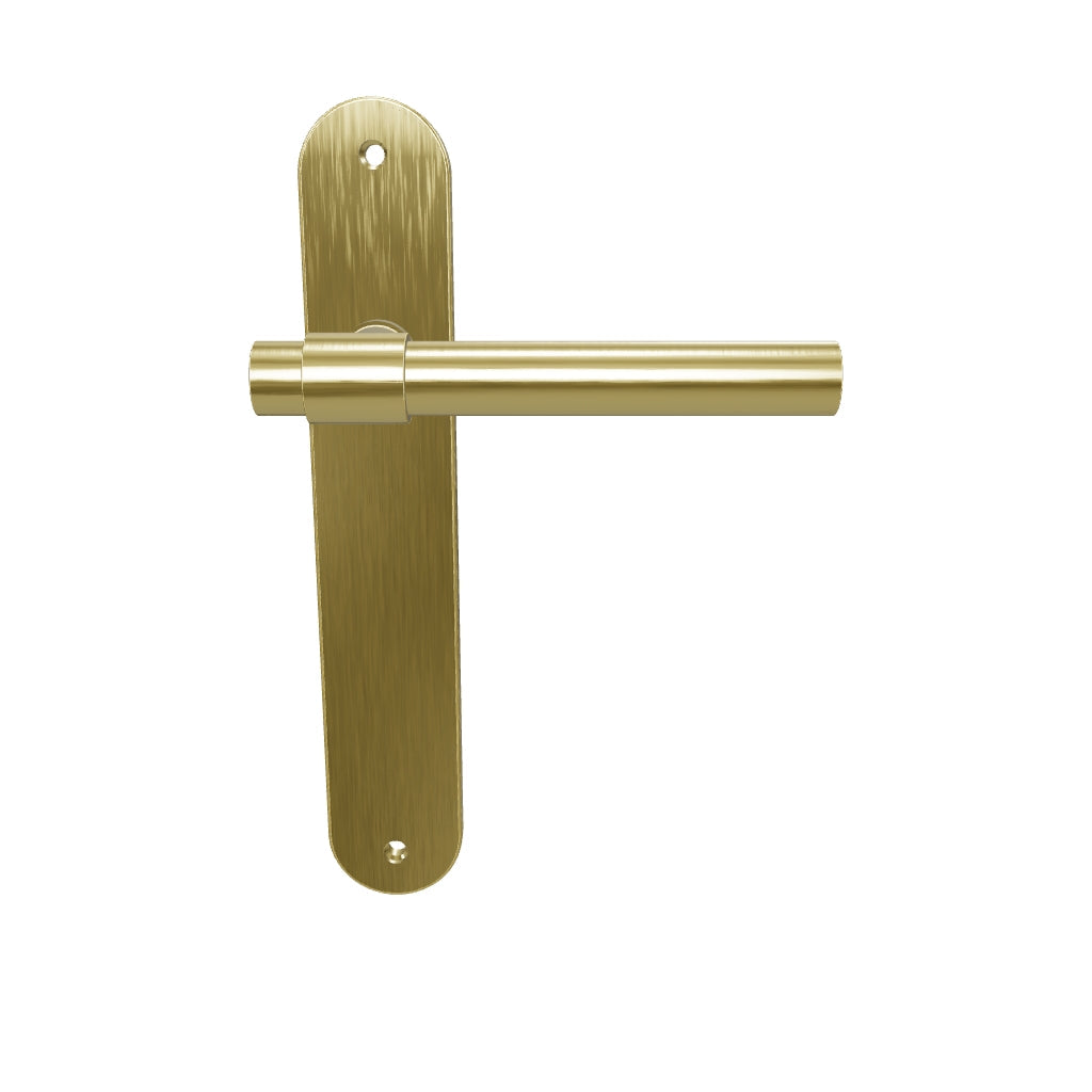 Helsinki Lever Oval Backplate Brushed Brass