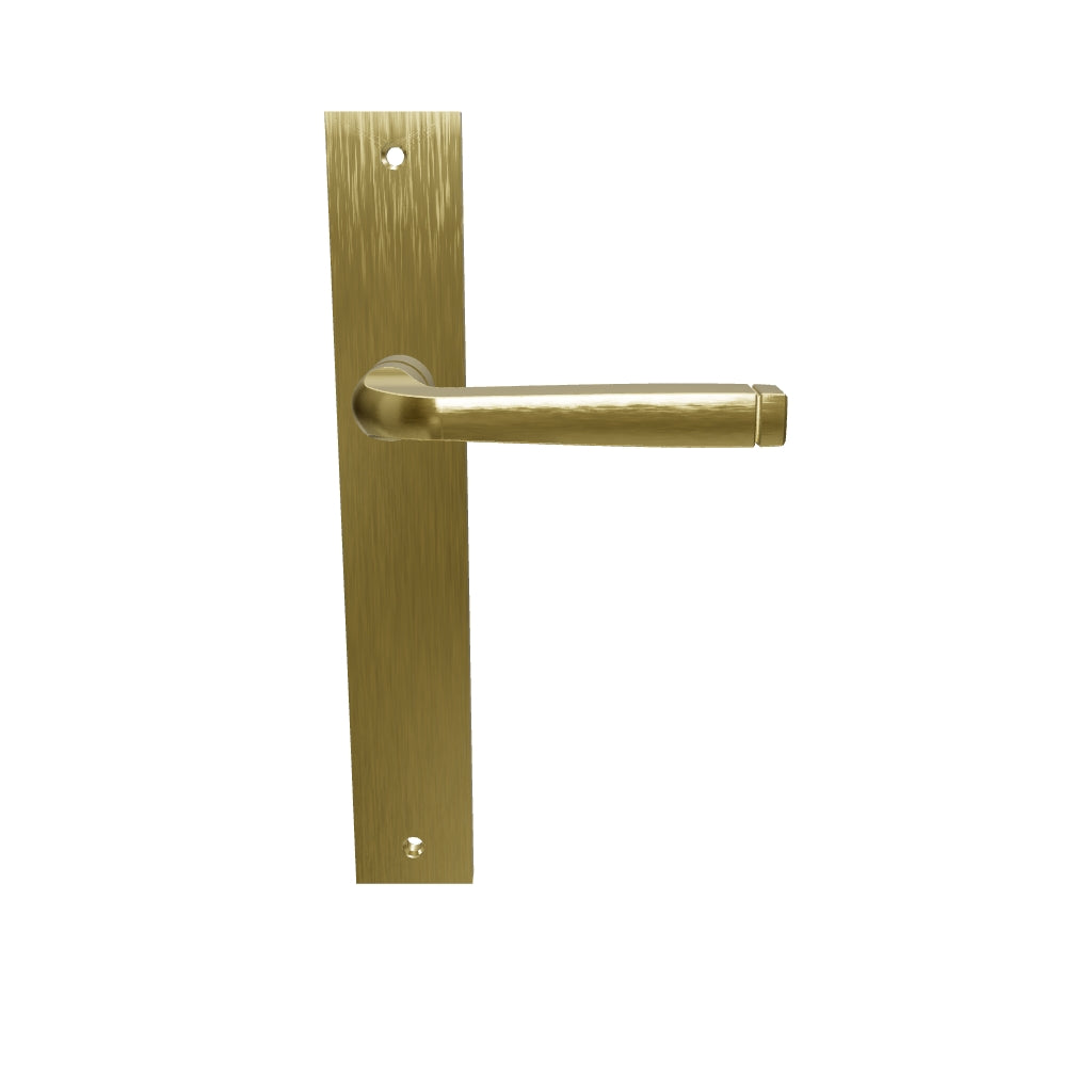 Annecy Lever Rectangular Backplate Brushed Brass