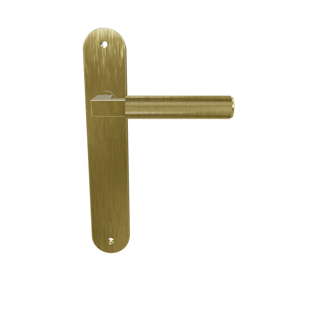 Brunswick Lever Brushed Gold Pvd Oval Backplate