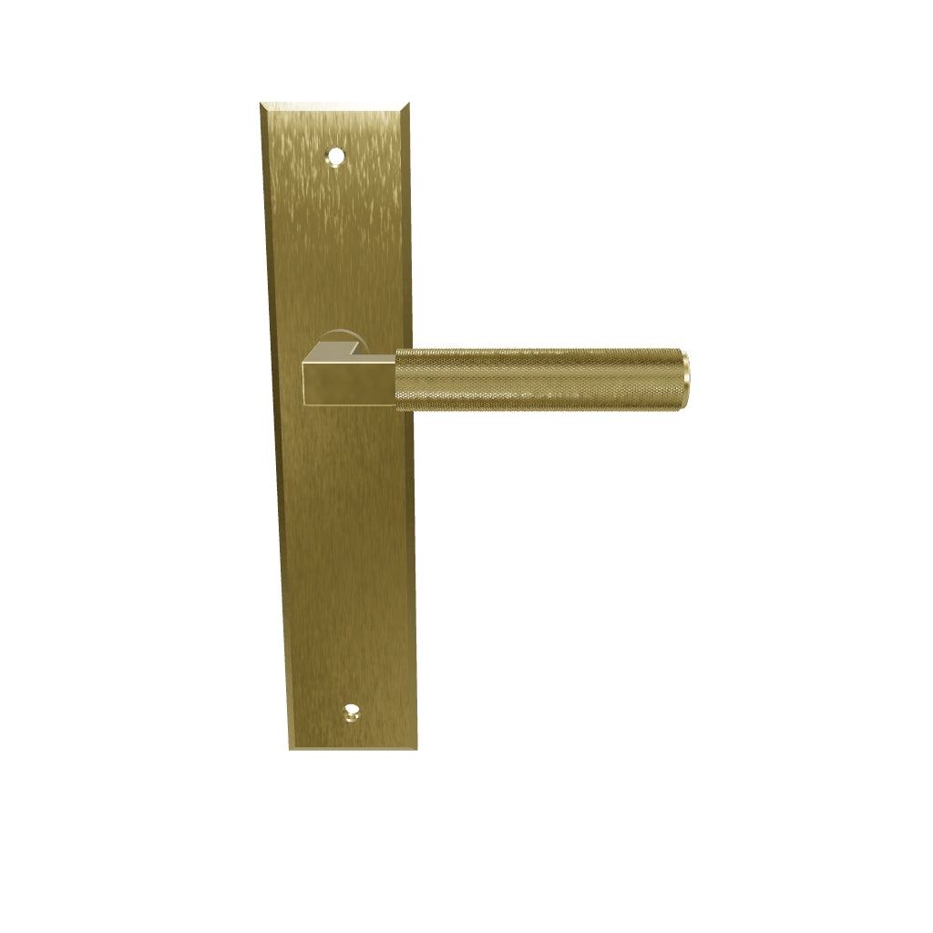 Brunswick Lever Brushed Gold Pvd Chamfered Backplate