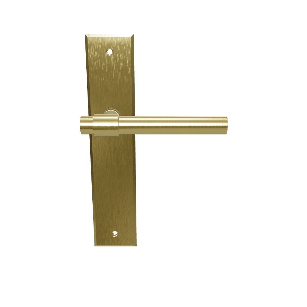 Helsinki Lever Brushed Gold Pvd Chamfered Backplate