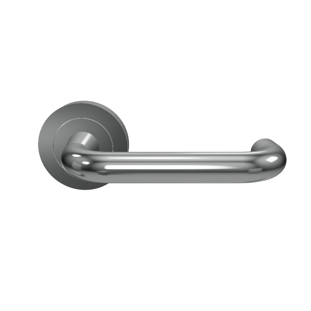 Oslo Lever Round Rose Polished Chrome