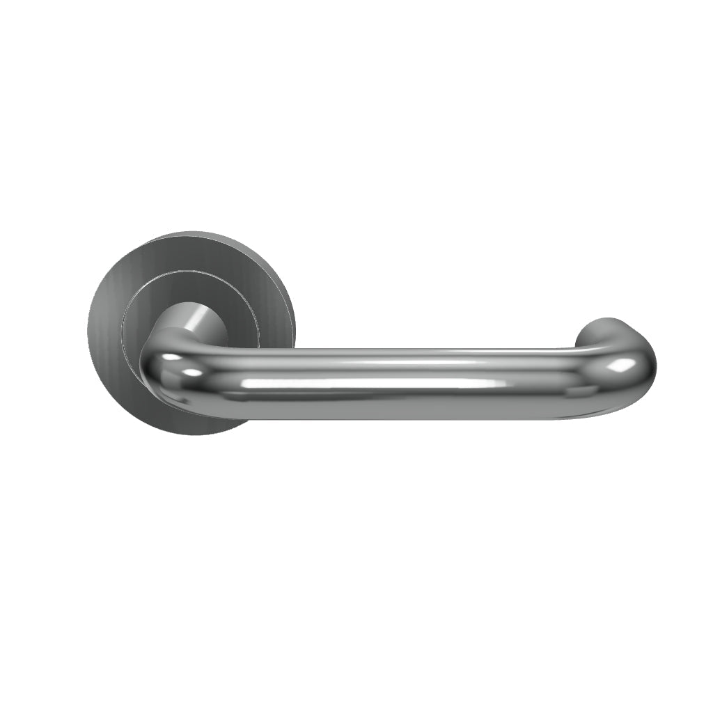 Oslo Lever Round Rose Brushed Chrome