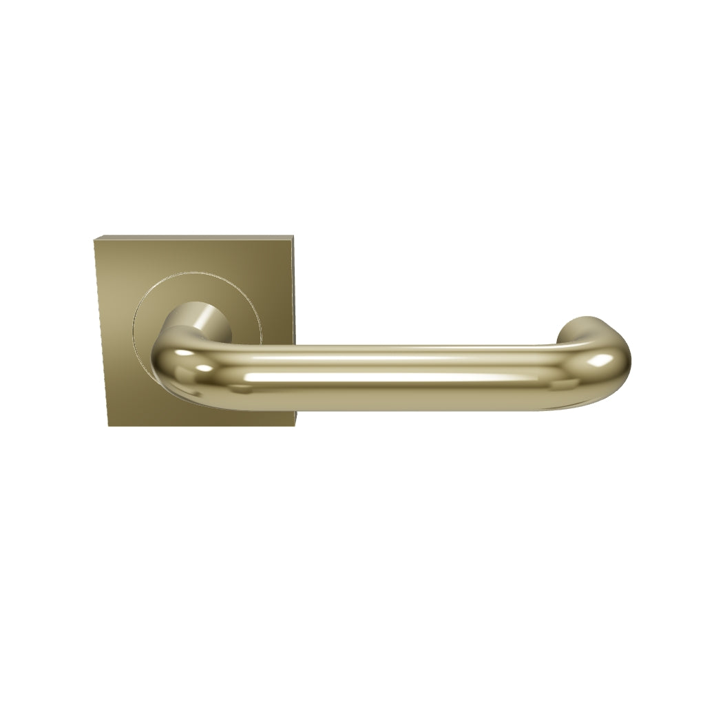 Oslo Lever Square Rose Polished Brass