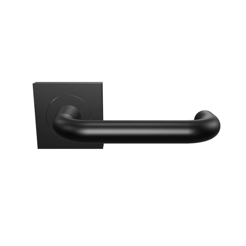Oslo Lever Square Rose Matt Black