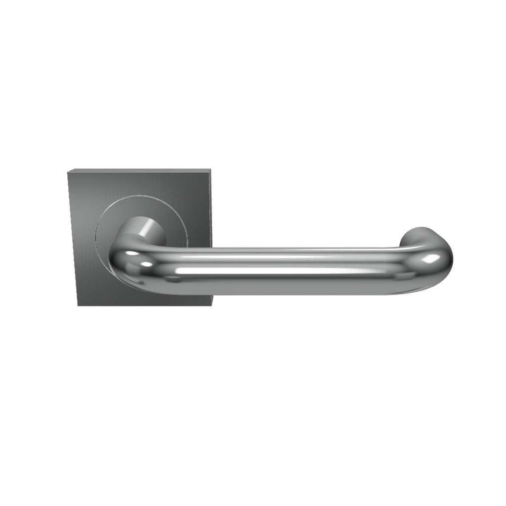 Oslo Lever Square Rose Polished Chrome