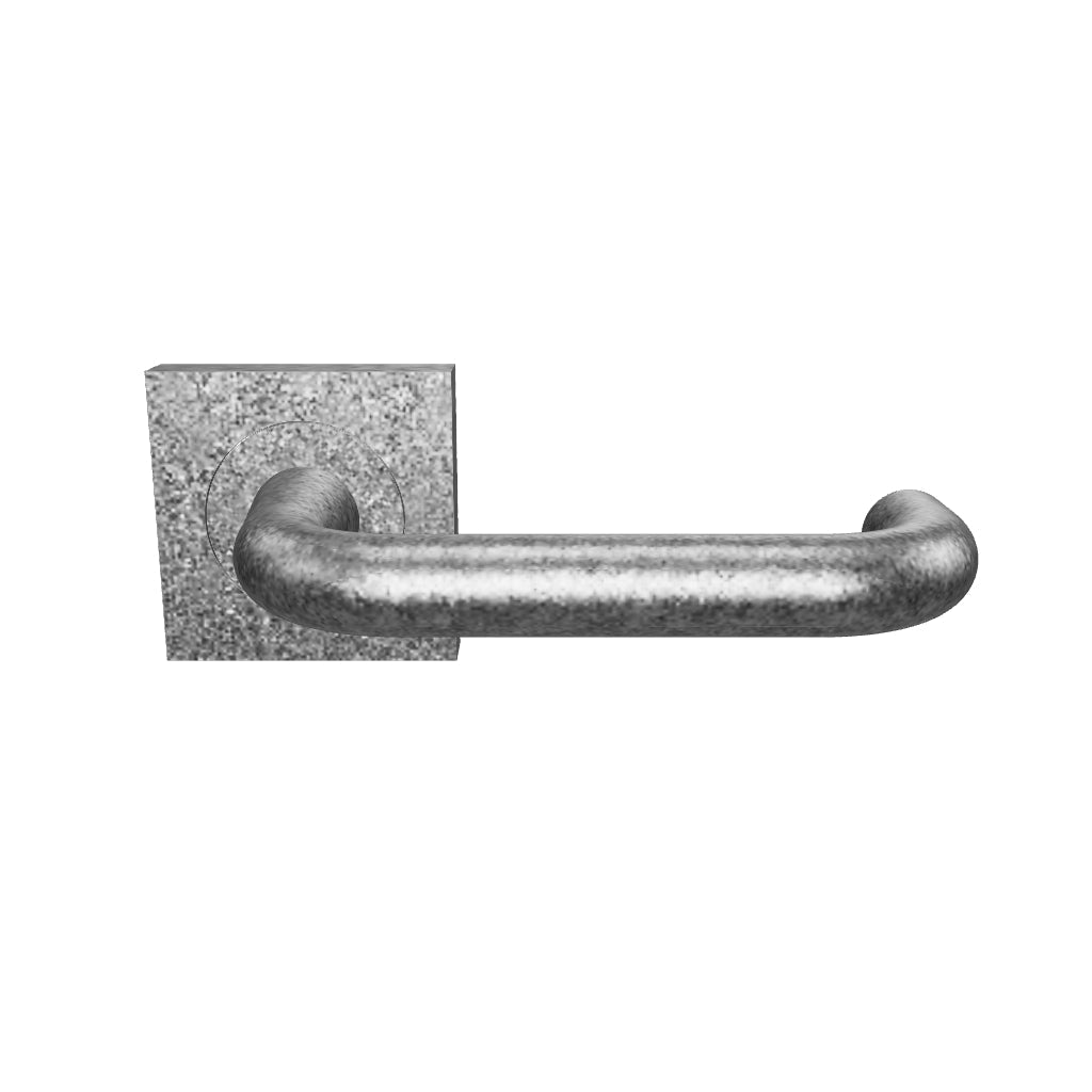 Oslo Lever Square Rose Distressed Nickel