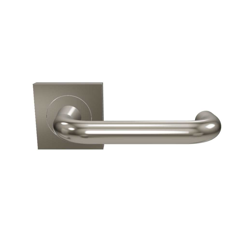 Oslo Lever Square Rose Satin Nickel