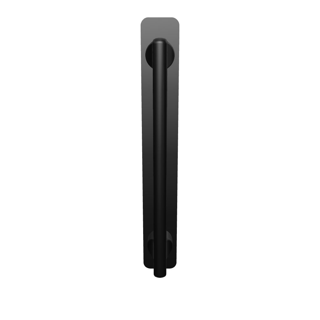 Baltimore Cabinet Pull with Backplate CTC128mm Matt Black