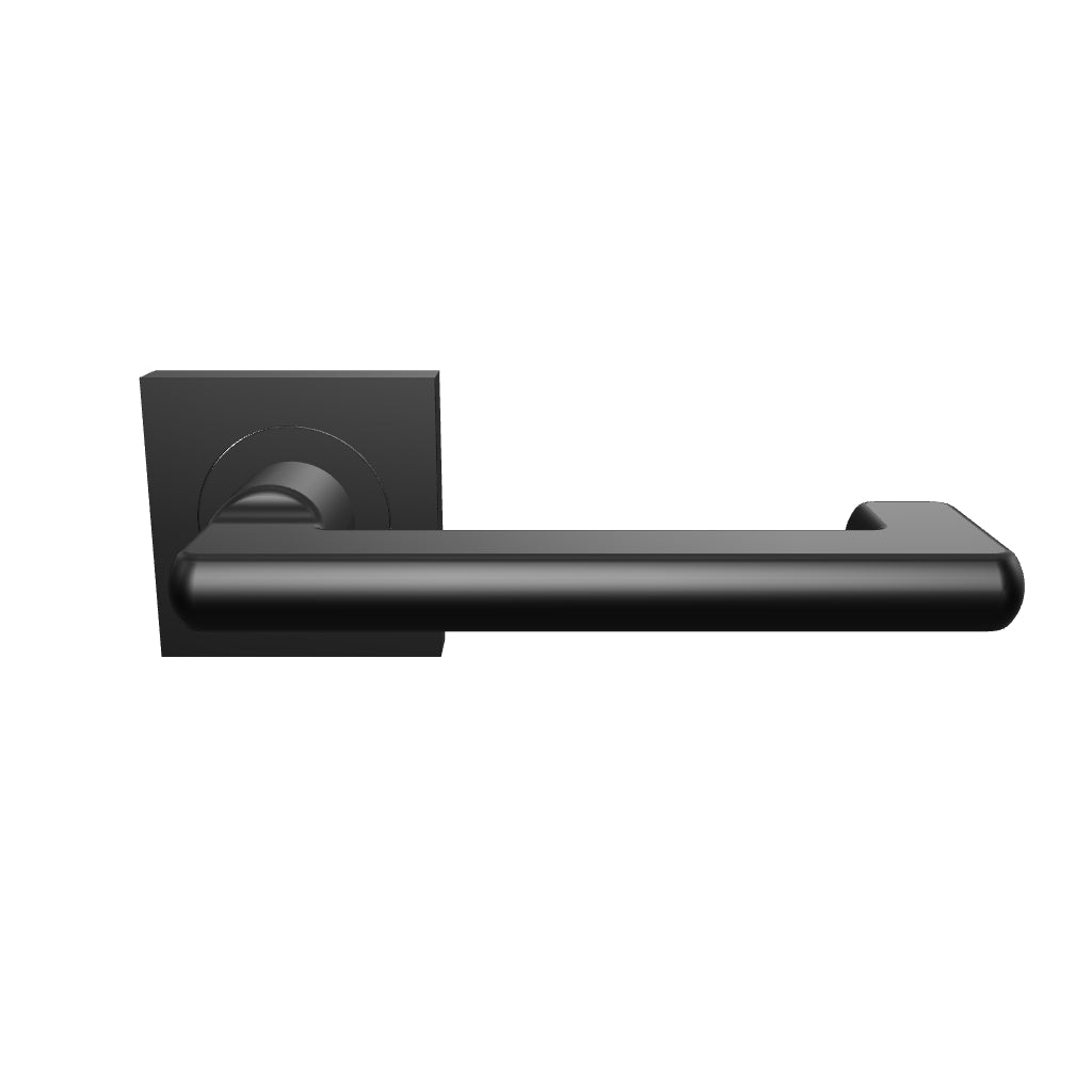 Baltimore Return Lever Square Rose Matt Black