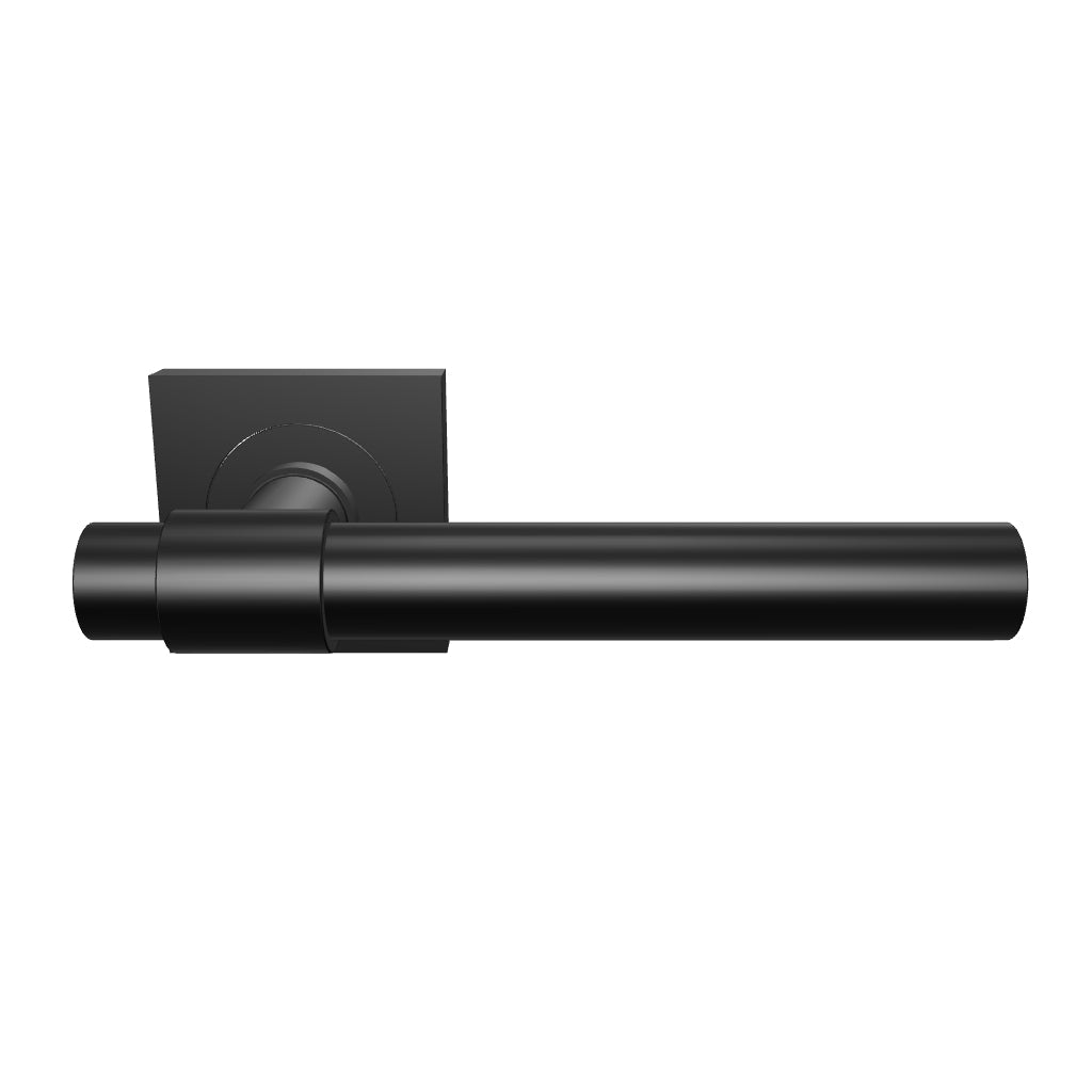Helsinki Lever Square Rose Matt Black