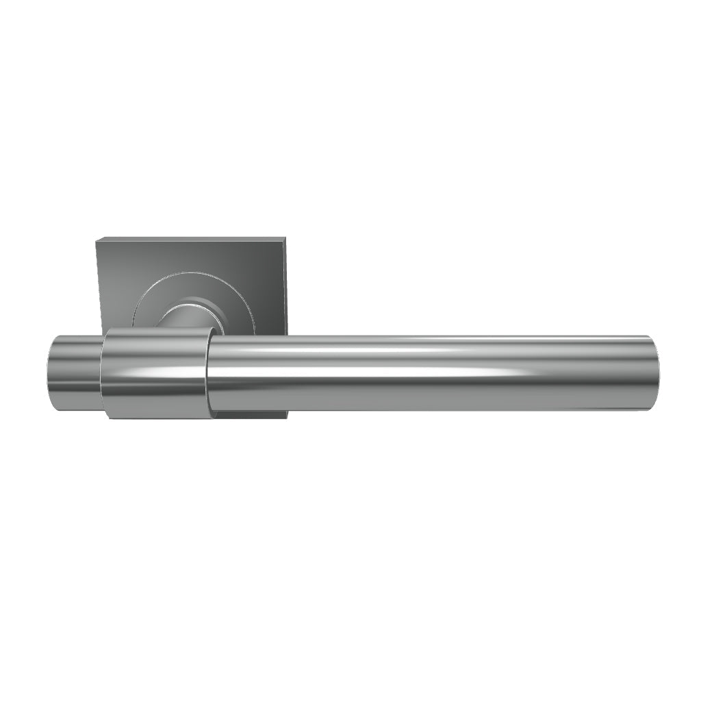 Helsinki Lever Square Rose Polished Chrome