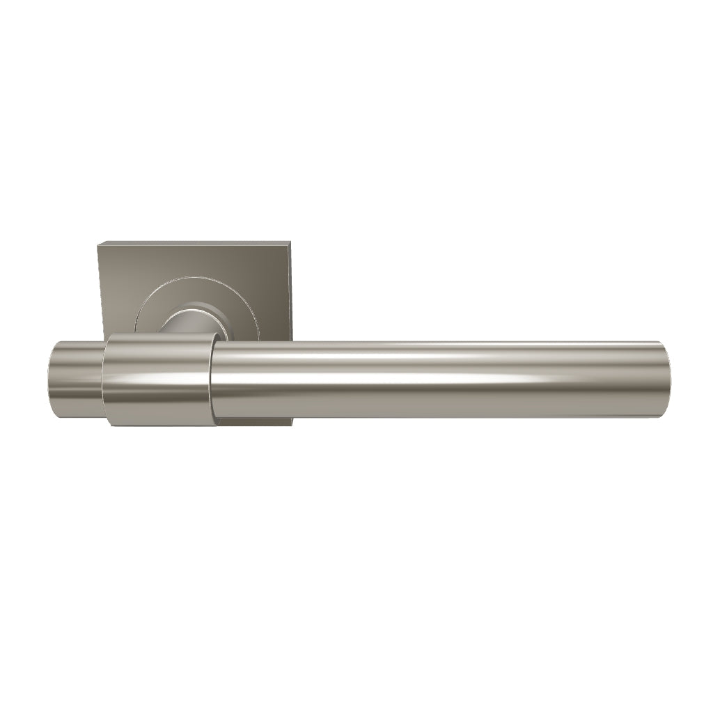 Helsinki Lever Square Rose Satin Nickel