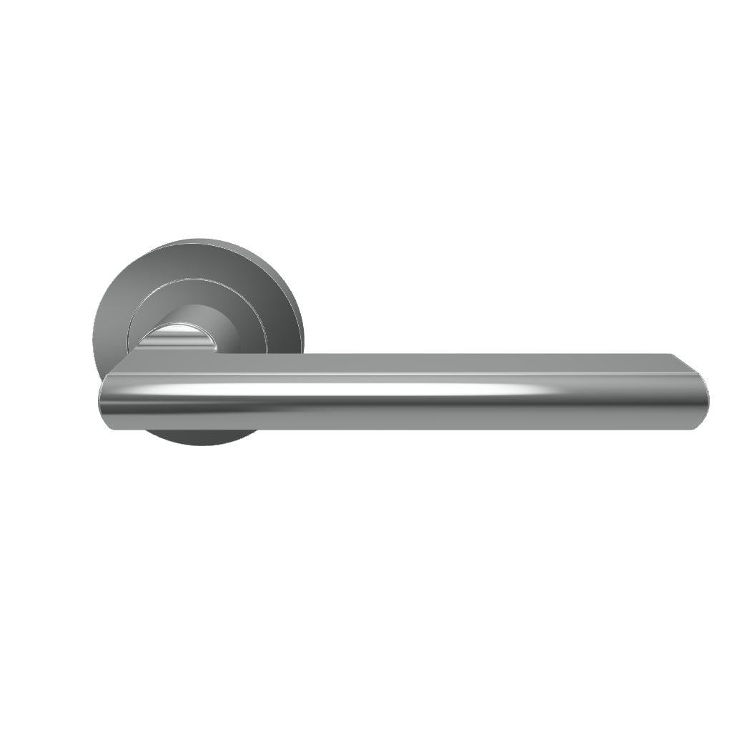 Baltimore Lever on Round Rose, Chrome