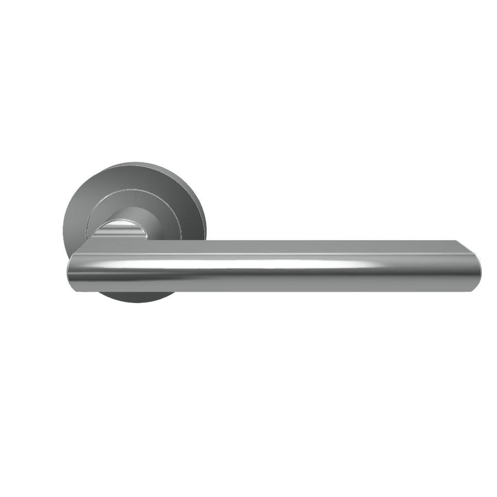 Baltimore Lever on Round Rose Brushed Chrome
