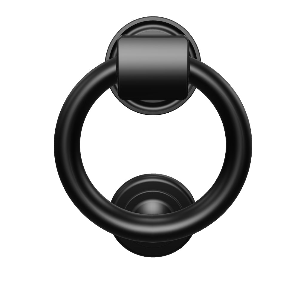 10cm Ring Door Knocker, Matte Black