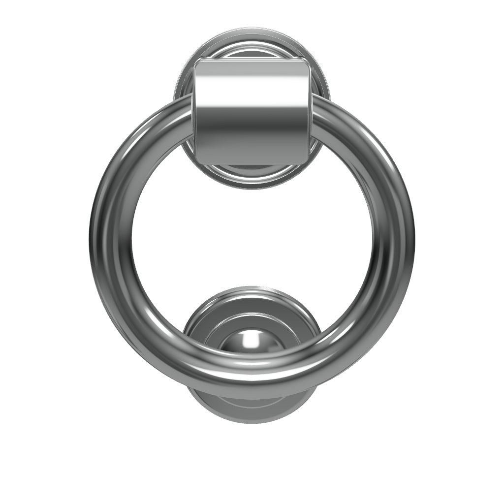 Cast 25mm Flat Square Knob, Silver