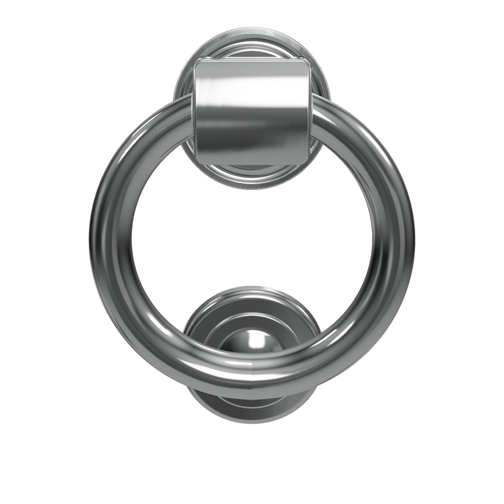 10cm Ring Door Knocker Brushed Chrome