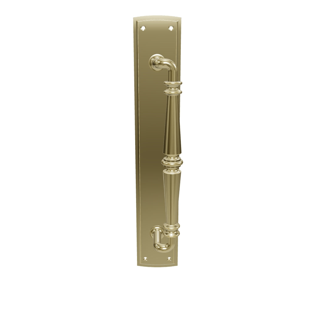 Sarlat Door Pull Handle on Backplate, Chrome