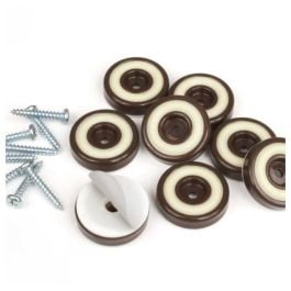 32mm Furniture Foot Grippers (8pk), Chocolate