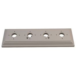 4 Gang Classic Oblong Mounting Block, Polished Ced