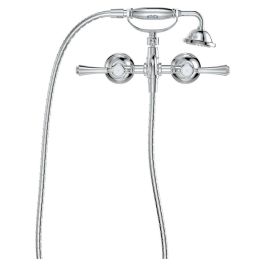 Lillian Lever Exposed Bath Tap Set With Hand Shower Chrome